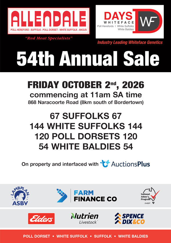 Allendale Days Whiteface 2026 Sheep Sale Catalogue 1